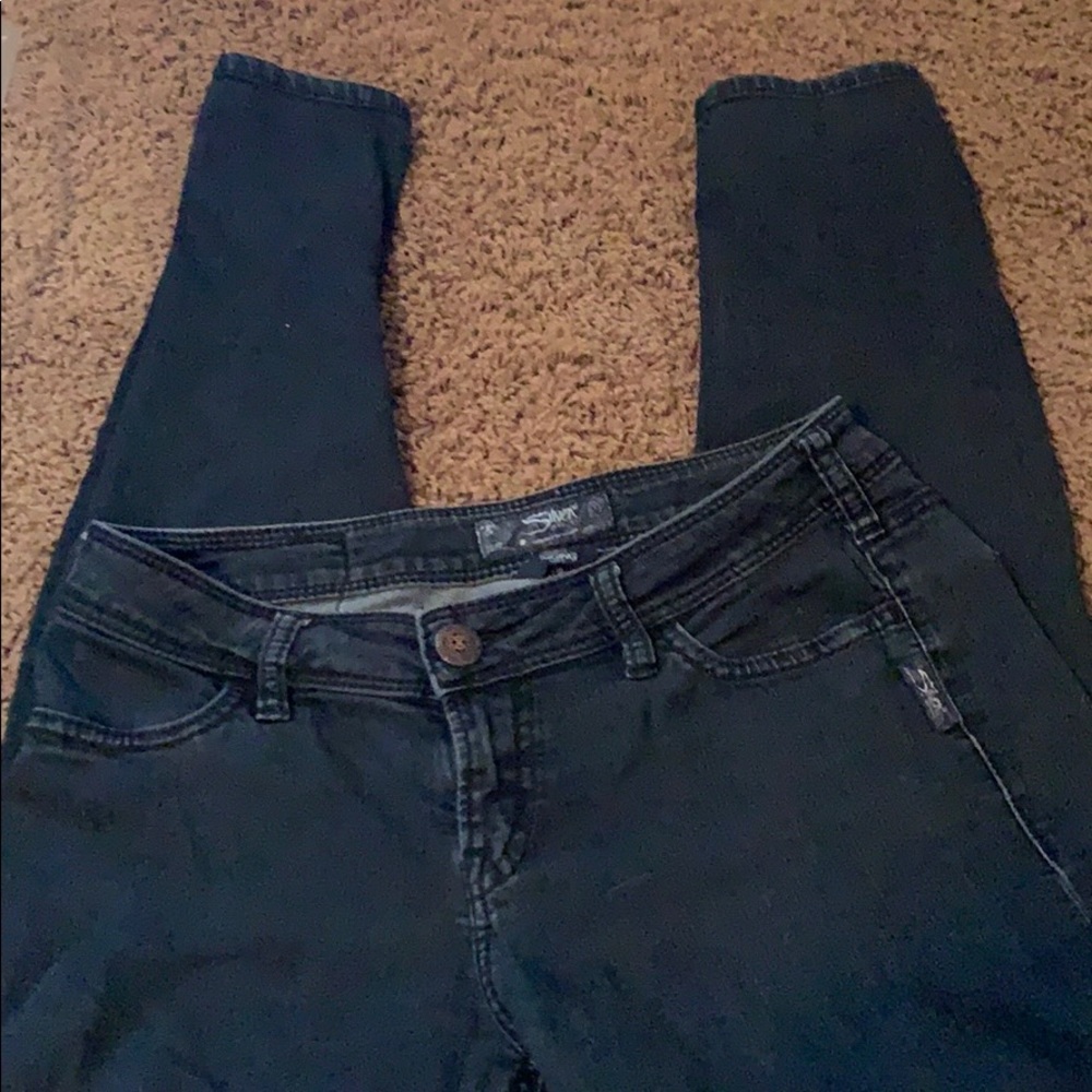 Silver jeans black